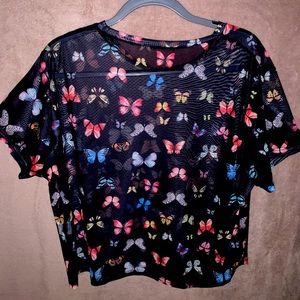 Sheer butterfly top